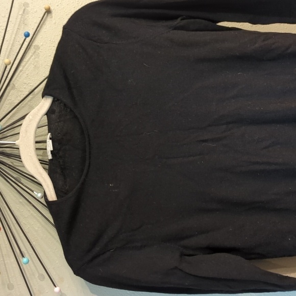 J.Jill Merino 100% Wool Sweater Top Black Longline - Picture 5 of 10